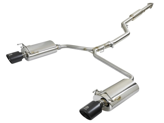 aFe Takeda Exhaust 304SS Dual Cat-Back w/ Black Tips 13-17 Honda Accord LX/EX/EX-L Sedan L4 2.4L - Burkken Auto Parts