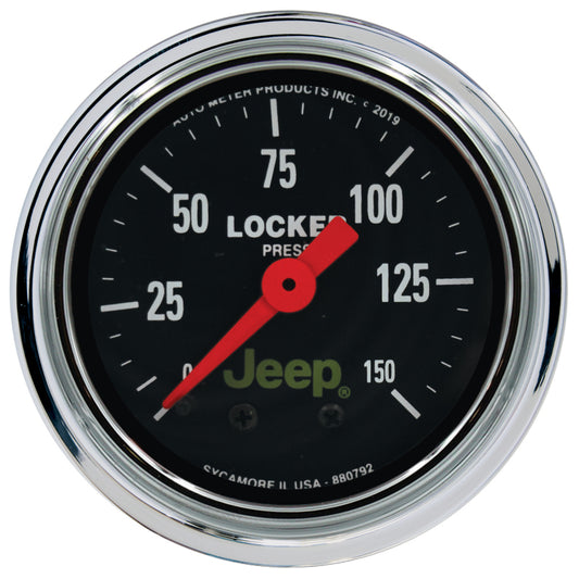 Autometer Jeep 2-1/16in 150 PSI Mechanical Air Locker Gauge - Burkken Auto Parts