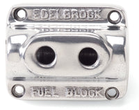 Edelbrock Polished Fuel Block Dual Carb - Burkken Auto Parts