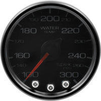 Autometer Spek-Pro Gauge Water Temp 2 1/16in 300f Stepper Motor W/Peak & Warn Blk/Smoke/Blk - Burkken Auto Parts