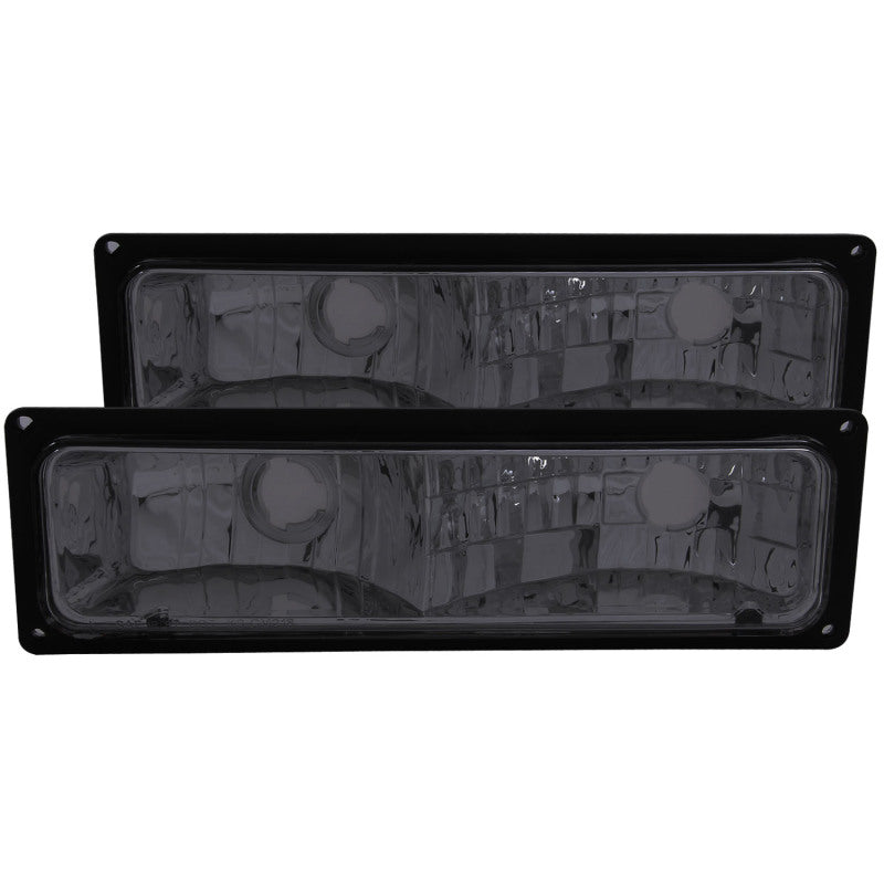 ANZO 1988-1998 Chevrolet C1500 Euro Parking Lights Smoke - Burkken Auto Parts