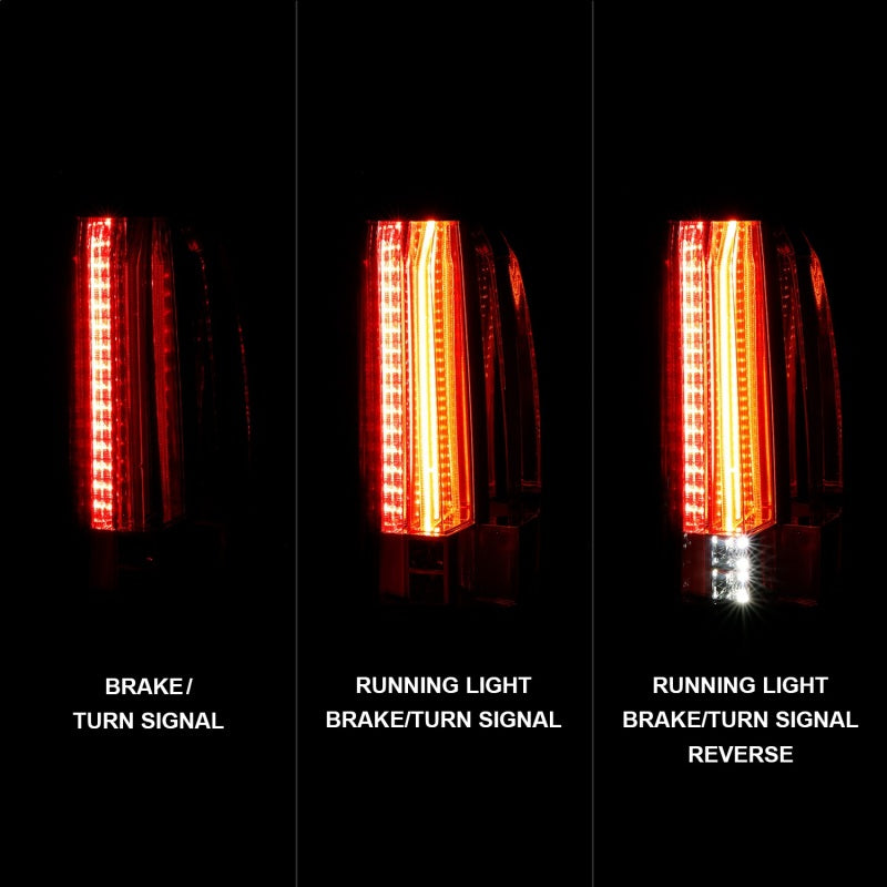 ANZO 2015-2017 Chevrolet Suburban/Tahoe LED Taillights Smoke - Burkken Auto Parts