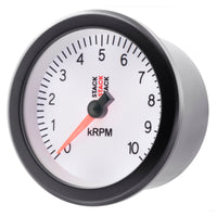 Autometer Stack Sport 88mm 0-10K RPM Tachometer - White - Burkken Auto Parts