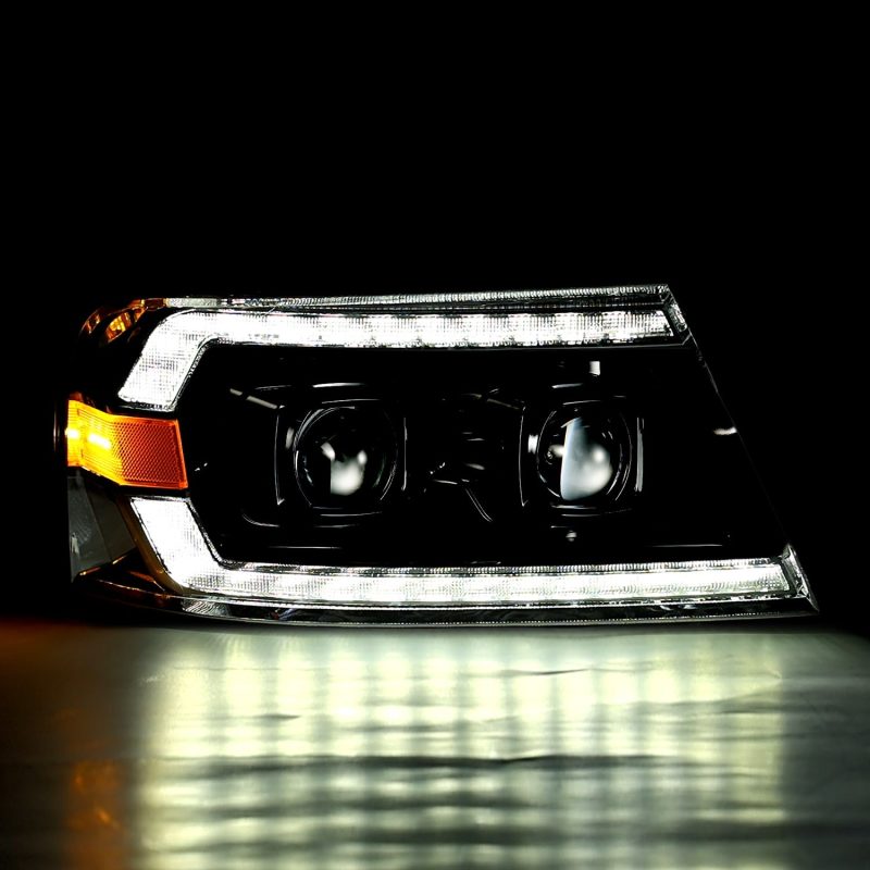 AlphaRex 04-08 Ford F150 Chrome LUXX Series Projector headlights - Burkken Auto Parts