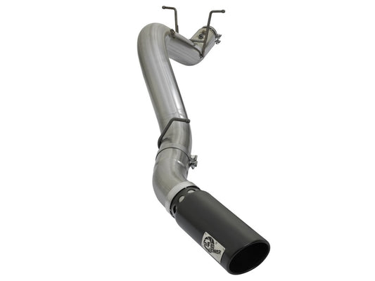 aFe LARGE BORE HD 5in 409-SS DPF-Back Exhaust w/Black Tip 2017 GM Duramax V8-6.6L (td) L5P - Burkken Auto Parts