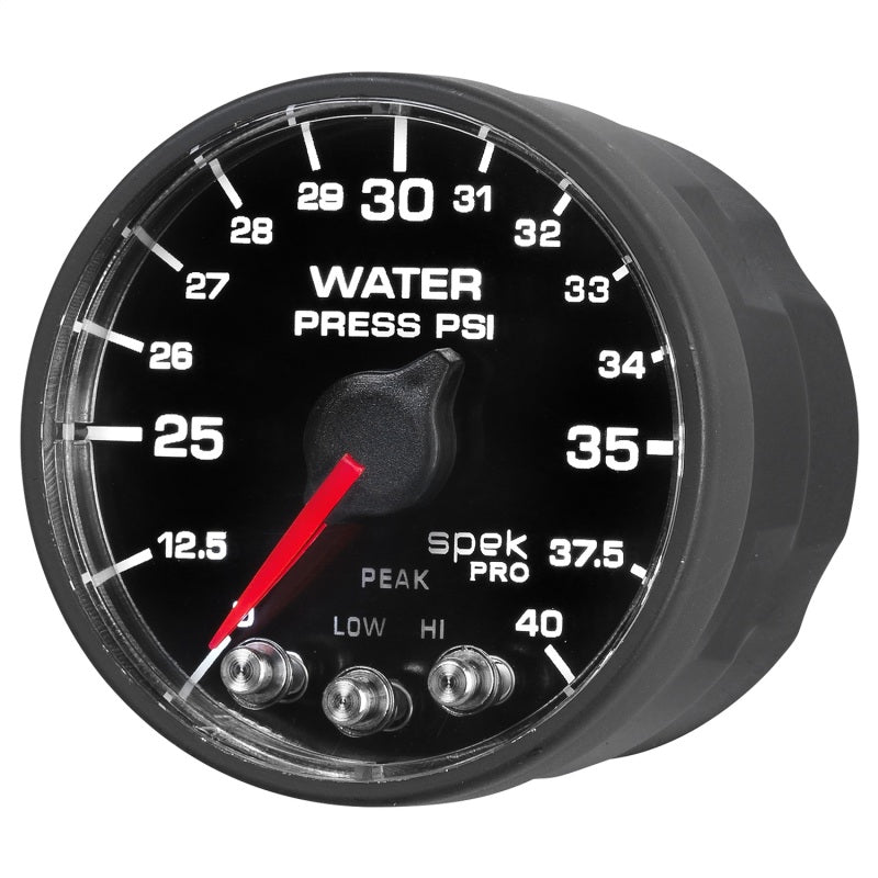 Autometer Spek-Pro - Nascar 2-1/16in Water Press 0- 40 psi Bfb - Burkken Auto Parts
