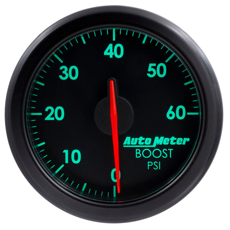 Autometer Airdrive 2-1/6in Boost Gauge 0-60 PSI - Black - Burkken Auto Parts