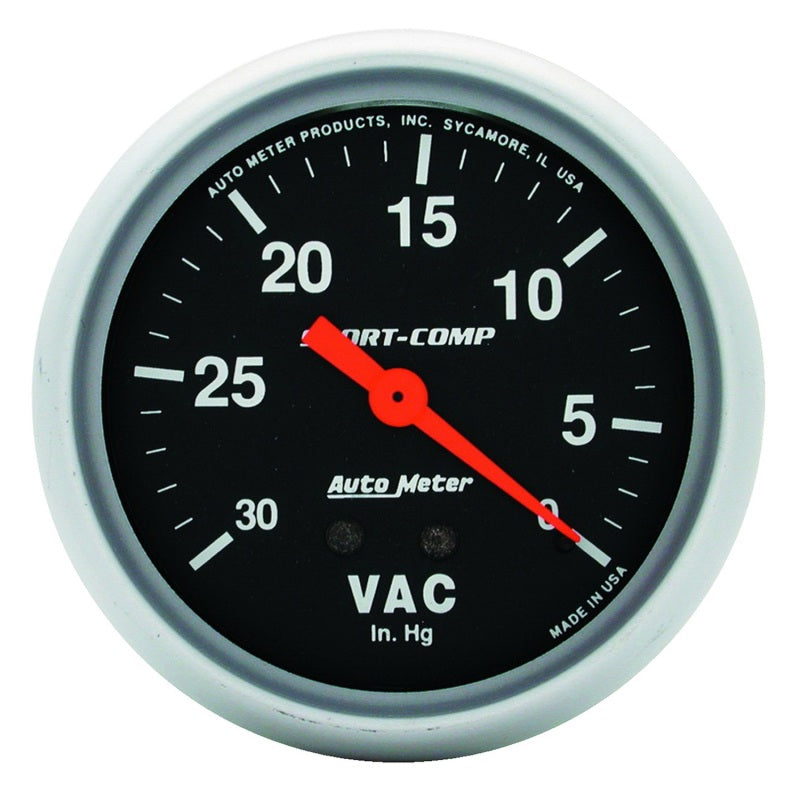 AutoMeter Gauge Vacuum 2-5/8in. 30Inhg Mechanical Sport-Comp - Burkken Auto Parts