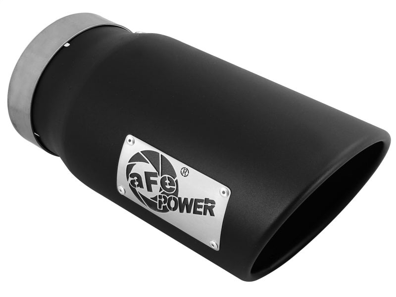 aFe Diesel Exhaust Tip Bolt On Black 5in Inlet x 6in Outlet x 12in Long - Burkken Auto Parts
