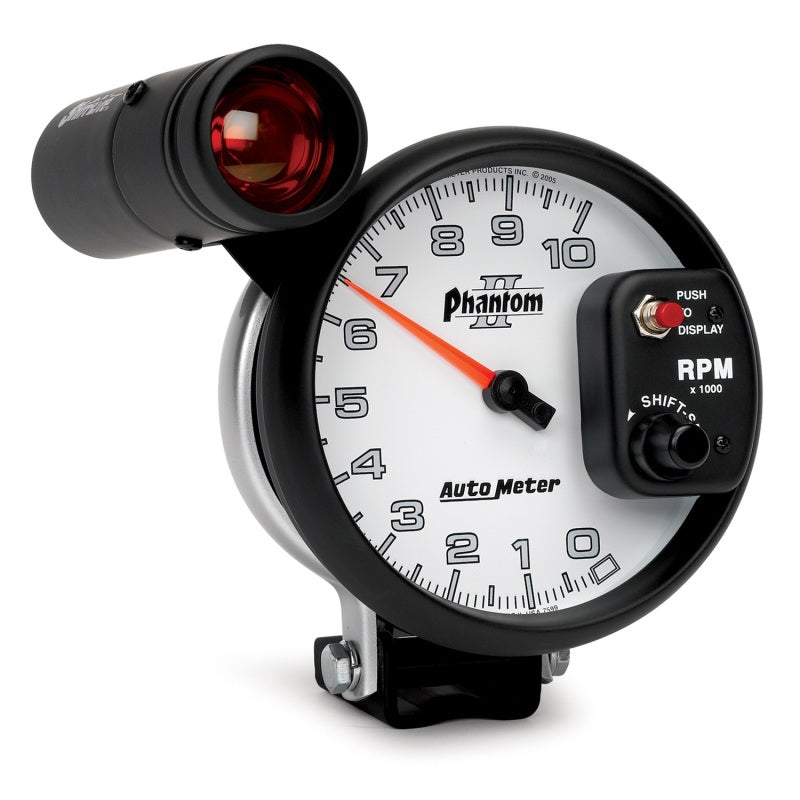 Autometer 5 inch Pedestal Mount 10000 RPM Shift-Lite Tachometer - Burkken Auto Parts