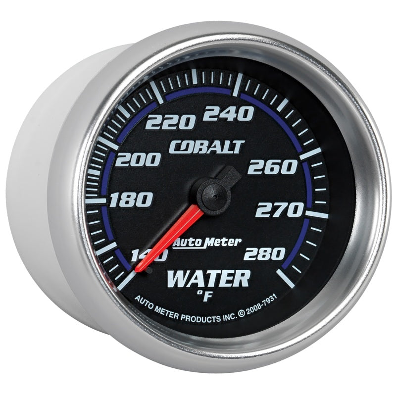 Autometer Cobalt 66.7mm 140-280 degree F. Water Temprature  Gauge - Burkken Auto Parts