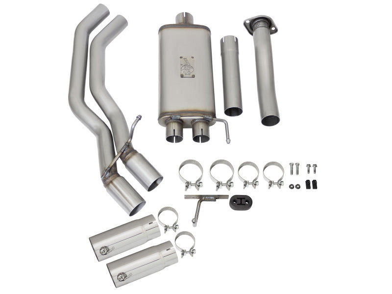 aFe Rebel Exhausts 3in SS Cat-Back 15-16 Ford F-150 EcoBoost V6 2.7/3.5L V8 5.0L w/ Polished Tips - Burkken Auto Parts