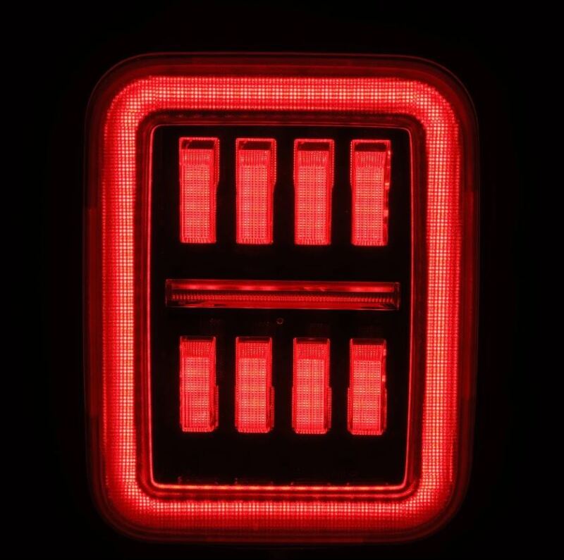 AlphaRex 19-24 Jeep Gladiator JT Nova-Series Prismatic LED Tail Lights - Black-Red - Burkken Auto Parts