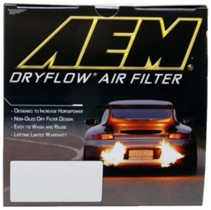 AEM DryFlow Air Filter - Round 2.75in ID x 6.25in OD x 8.25in H fits 2007-2014 Ford/Volvo - Burkken Auto Parts