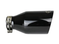 aFe MACH Force-Xp 409 SS Clamp-On Exhaust Tip 2.5in. Inlet / 4.5in. Outlet / 9in. L - Black - Burkken Auto Parts