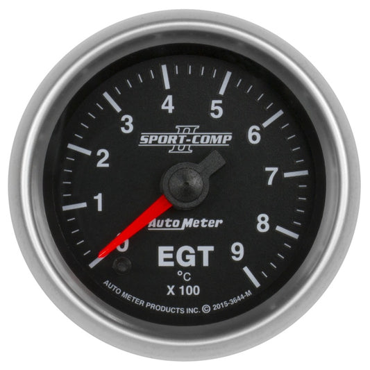 Autometer Sport-Comp II Gauge Pyrometer (Egt) 2 1/16in 900c Digital Stepper Motor Sport-Comp II - Burkken Auto Parts