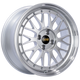 BBS LM 17x7.5 4x100 ET40 Diamond Silver Center Diamond Cut Lip Wheel -70mm PFS/Clip Required - Burkken Auto Parts