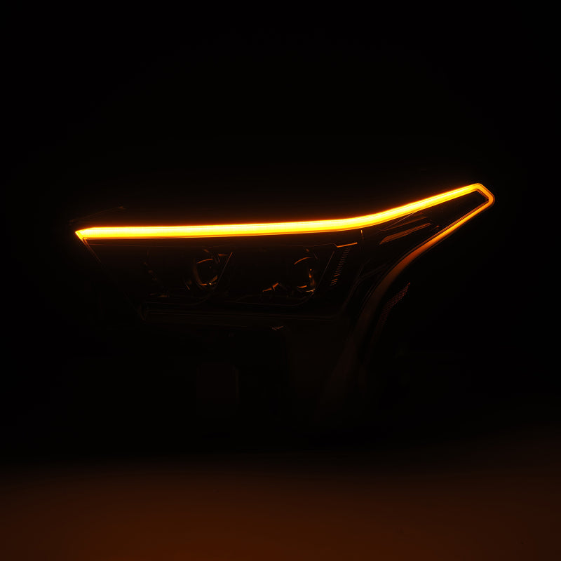 AlphaRex 22-23 Toyota Tundra LUXX-Series Headlights Alpha-Black w/Amber DRL - Req 810029 OR 810030 - Burkken Auto Parts