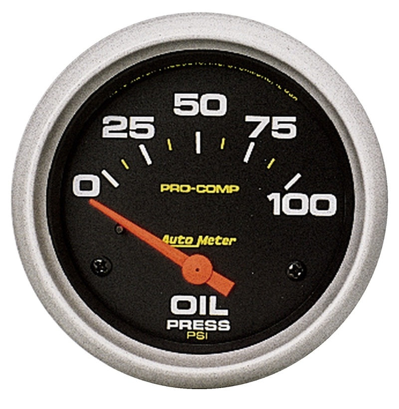 Autometer Pro Comp Short Sweep Electronic 0-100 PSI Oil Pressure Gauge - Burkken Auto Parts