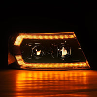 AlphaRex 04-08 Ford F150 PRO-Series Projector Headlights Chrome w/ Sequential Signal and DRL - Burkken Auto Parts