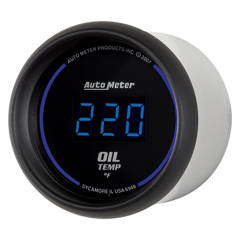 Autometer Cobalt Digital 52.4mm 0-340 deg F Oil Temperature Gauge - Burkken Auto Parts