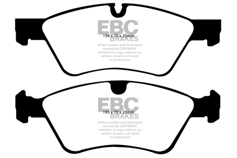 EBC 07-09 Mercedes-Benz R-Class R320 3.0 TD Greenstuff Front Brake Pads - Burkken Auto Parts