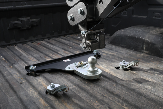 Gen-Y 2024 GM Short Bed GoosePuck 5in Offset Ball Puck Mount 25K Towing w/Ext Ball Assembly