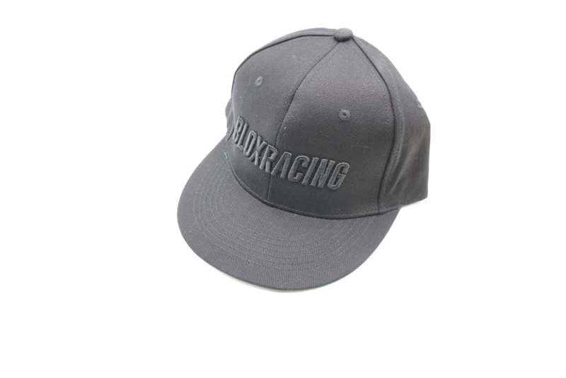 BLOX Racing Snapback Cap Black with Black Logo - Blox Racing - New Style Flat Bill - Burkken Auto Parts