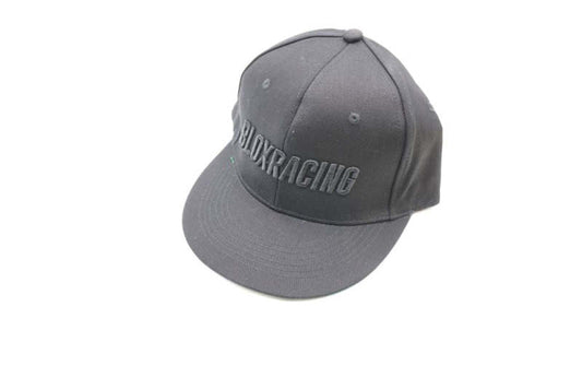 BLOX Racing Snapback Cap Black with Black Logo - Blox Racing - New Style Flat Bill - Burkken Auto Parts