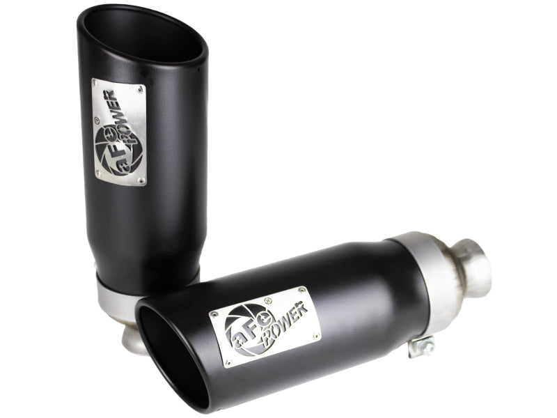 aFe MACH Force-XP 4-1/2in Steel OE Replacement Exhaust Tips - 2021+ Dodge Ram (5.7L V8) - Black - Burkken Auto Parts
