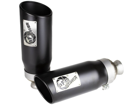 aFe MACH Force-XP 4-1/2in Steel OE Replacement Exhaust Tips - 2021+ Dodge Ram (5.7L V8) - Black - Burkken Auto Parts