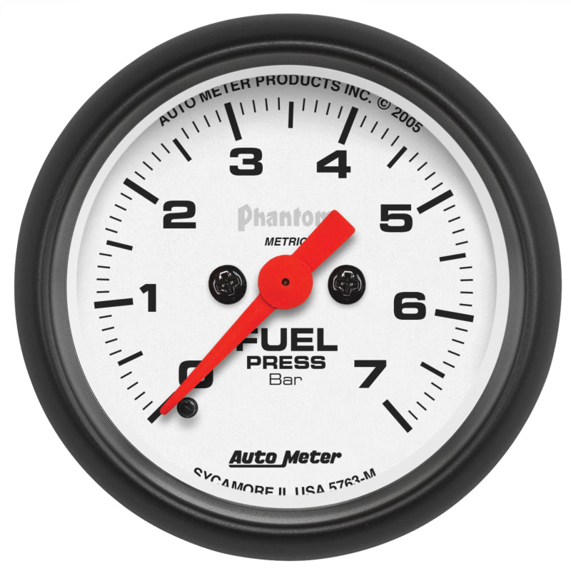AutoMeter Gauge Fuel Pressure 2-1/16in. 7Bar Digital Stepper Motor Phantom - Burkken Auto Parts