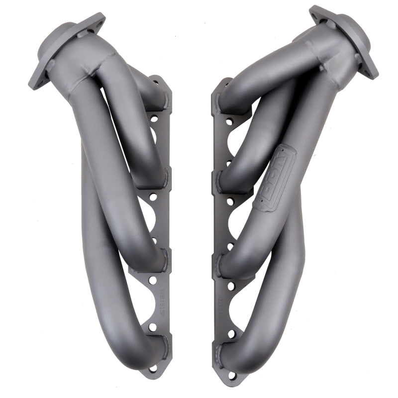 BBK 79-93 Mustang 5.0 Shorty Unequal Length Exhaust Headers - 1-5/8 Titanium Ceramic - Burkken Auto Parts