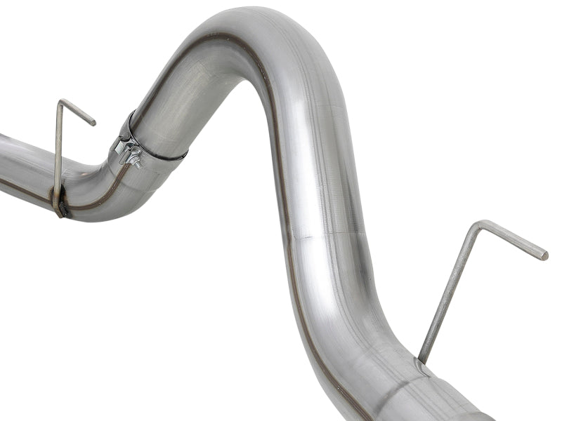 aFe Large Bore-HD 4in 409 SS DPF-Back Exh 18-19 Ford F-150 V6-3.0L (td) w/ Polished Tip - Burkken Auto Parts