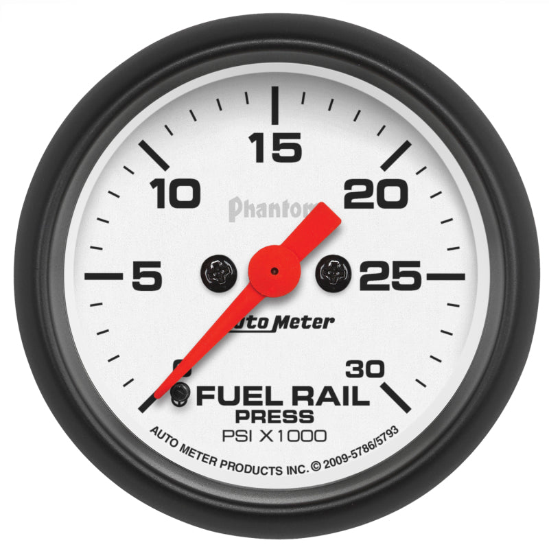 Autometer Phantom 2-1/16in 30K PSI Digital Stepper Motor Fuel Rail Pressure Gauge - Burkken Auto Parts