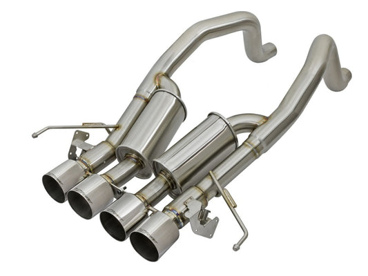 aFe MACHForce XP 3in-2 1/2in Axle Back 304SS Exhaust w/ Polished Tips 15-17 Chevy Corvette Z06 - Burkken Auto Parts