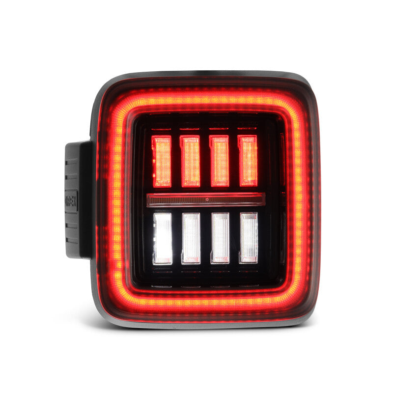 AlphaRex 18-23 Jeep Wrangler JL NOVA Prismatic LED Taillights Alpha-Black - Burkken Auto Parts