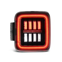 AlphaRex 18-23 Jeep Wrangler JL NOVA Prismatic LED Taillights Alpha-Black - Burkken Auto Parts