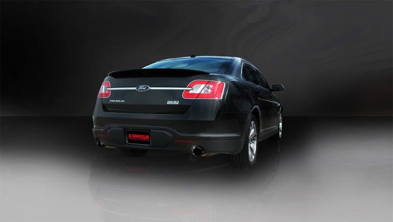 Corsa 2010-2019 Ford Taurus SHO 3.5L V6 Turbo Sport Cat-Back Exhaust w/ Dual 4in Black Tips - Burkken Auto Parts