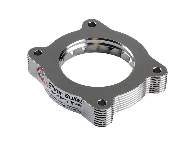 aFe 07-13 Chevrolet Silverado 1500/GMC Sierra 1500 Silver Bullet Throttle Body Spacer - Silver - Burkken Auto Parts