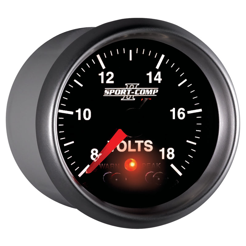 Autometer Sport-Comp II 2-1/16in Digital Voltometer Gauge - 18V - Burkken Auto Parts
