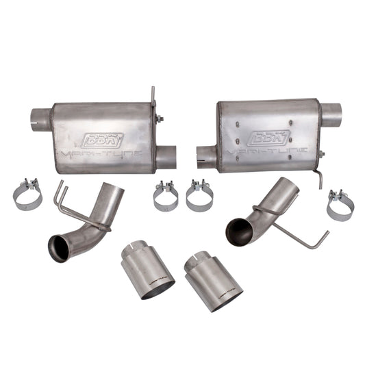 BBK 11-14 Mustang GT VariTune Axle Back Exhaust Kit (Stainless Steel) - Burkken Auto Parts