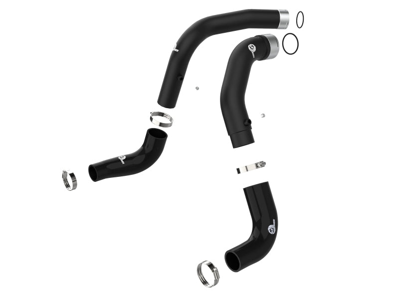 aFe BladeRunner Black 3in Intercooler Hot & Cold Side Pipe Kit 20-21 Jeep Wrangler V6-3.0L (td) - Burkken Auto Parts
