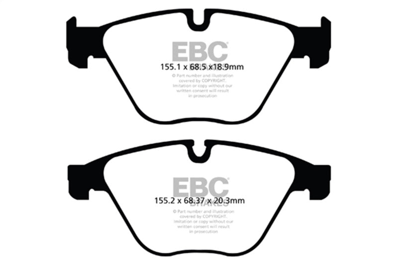 EBC 10+ BMW 535i 3.0 Turbo (F10) Greenstuff Front Brake Pads - Burkken Auto Parts