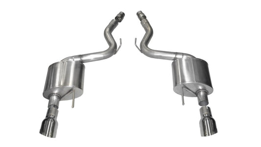 Corsa 2015-2017 Ford Mustang GT 5.0 3in Axle Back Exhaust Polish Dual 4.5in Tip Sport - Burkken Auto Parts