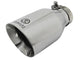 aFe Takeda 304 Stainless Steel Clamp-On Exhaust Tip 2.5in. Inlet / 4.5in. Outlet / 9in. L - Polished - Burkken Auto Parts