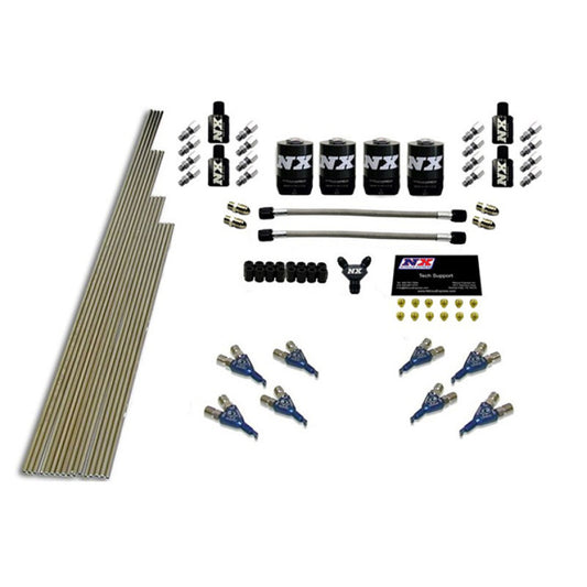 Nitrous Express 8 Cyl Piranha Nozzle Intake Plumbing Kit (Incl Hardware) - Burkken Auto Parts