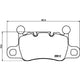 Brembo 20-21 Porsche 911/Panamera/Cayman/718 Cayman/718 Spyder Rear Low-Met Brake Pad