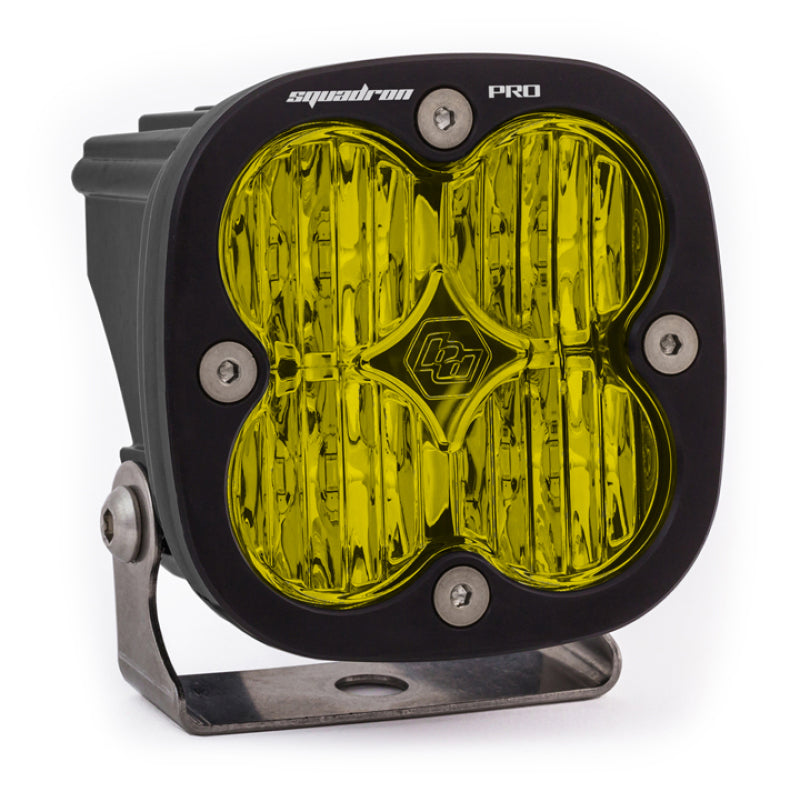 Baja Designs Squadron Pro Black Wide Cornering Pattern LED Light Pod - Amber - Burkken Auto Parts