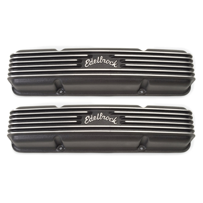 Edelbrock Valve Cover Classic Series Chevrolet 1959-1986 262-400 CI V8 Black - Burkken Auto Parts
